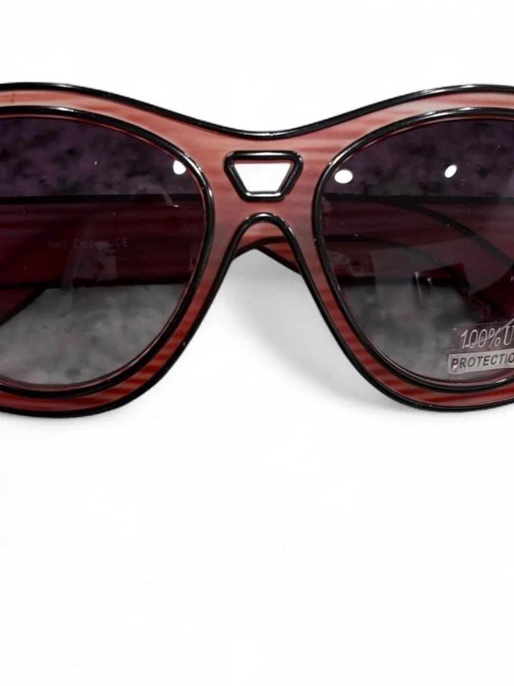 NWOT Women's Sunglasses - Brown Frame Gradient Lenses Italian design 100% UV